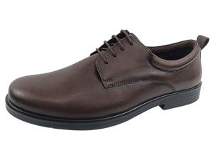 Zapatos Oxford de Vestir para Hombre, Color Marrón, Piel de Oveja, con Cordones, Punta en Pico, para Oficina y Carrera Profesional, Color Sólido, Suela Exterior de TPR, Entresuela de EVA Acolchada - Product Image 3