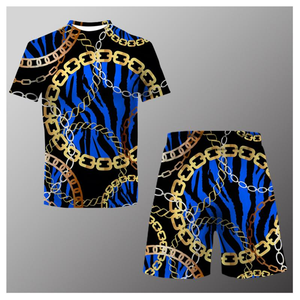 Conjunto corto de hombre con estampado africano de último diseño, chándal Dashiki/Tops/pantalones cortos para deporte y ocio, ropa de calle masculina de verano - Product Image 2