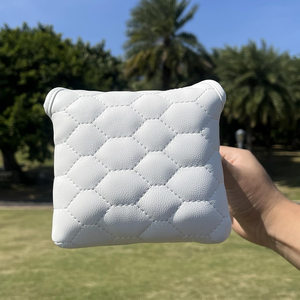 Funda para Putter de Golf SOSH4, Cuero PU Blanco, Diseño 3D Bordado 'Hole in One', Estilo Blade, Cierre Magnético, Portátil - Product Image 3