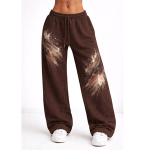 Women sweat pants <b>soft</b> fleece fabric relaxed fit ideal for casual wear lounging workouts travel and everyday comfort - Product Image 1