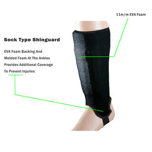 Black EVA <b>Foam</b> Cushioned Shin Pads Protective Gear <b>Model</b> 5031 OEM/ODM TW for Taekwondo Karate Martial Arts Training - Product Image 5
