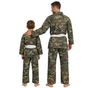 Ensemble d'uniformes de karaté personnalisés, durables et respirants, camouflage 2026, pour hommes adultes, avec logo frontal, 100 % coton, pour l'entraînement au karaté - Product Image 2