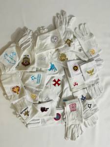 Guantes Masónicos Blancos con Símbolo Azul, Diseño Personalizado, Transpirables, Duraderos, de Algodón, Largos hasta la Muñeca, para Uso Diario, Deportes, para las Cuatro Estaciones - Product Image 5