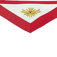 Nouvelles insignes maçonniques vintage de haute qualité, brodées à la main en cuir avec perles, aimant et patch brodé
