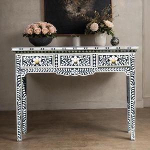 Cajón con Incrustaciones de Hueso de ILAHI, Diseño Moderno con Detalles de Ágata, Mueble Portátil para el Hogar - Product Image 4