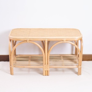 Best price natural organizer rack rattan shoe display racks standing <b>shelf</b> racks for home storage - Product Image 5