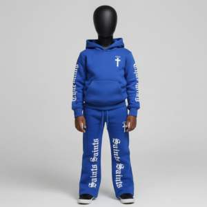 Ensemble survêtement et pantalon évasé pour garçon, 2 pièces, 100% coton, ensemble de survêtement évasé pour bébé, vêtements pour enfants - Product Image 4