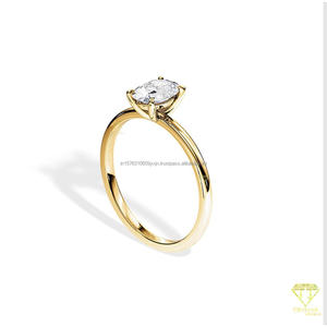 Trisha Jewels Vintage Round Cut Moissanite Solitaire Engagement <b>Ring</b> <b>925</b> Sterling <b>Silver</b> 14K Gold Plating-Women's Jewelry Gift - Product Image 2