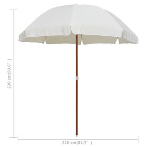 <b>Large</b> UV Resistant Garden Parasol Sand Polyester and Steel Materials Patio <b>Umbrellas</b> & Bases - Product Image 5