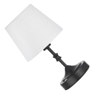 Lampada da Tavolo Ricaricabile Senza Fili 5200mAh, 3 Livelli di Luminosità, Paralume in Tessuto, Colori 2700K 3000K, Piccola Lampada da Scrivania per Camere da Letto - Product Image 1