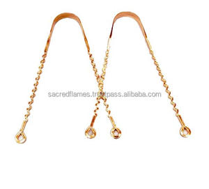 Limpiador de Lengua de Cobre Puro, Raspador con Mango Espiral Ondulado, Herramienta Ayurvédica para la Higiene Bucal, Eliminador de Mal Aliento - Product Image 5