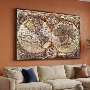 Vintage Acacia <b>Wood</b> <b>World</b> <b>Map</b> <b>Wall</b> <b>Art</b> - Handcrafted Antique Home Dcor - Product Image 3