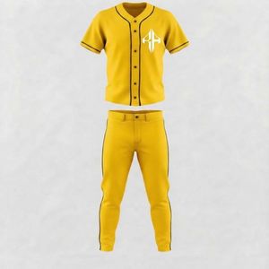 Ensemble de baseball pour hommes de haute qualité, matière 100% polyester, col en V, impression par transfert par sublimation par RIVIAN ATLANTIC - Product Image 2