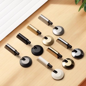 <strong>Black</strong> Windproof Sliding <strong>Door</strong> No Need for Drilling Anti-collision <strong>Door</strong> <strong>Stop</strong> for Bedroom and Bathroom - Product Image 3
