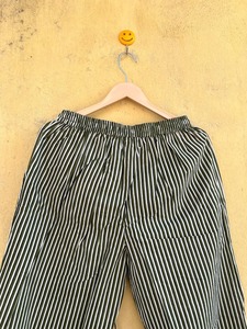 Women <b>Black</b> <b>White</b> <b>Striped</b> Cotton Eco-Friendly Anti-static Pajama Set Long Sleeve Full Length Classic Sleepwear Elastic Waist - Product Image 5