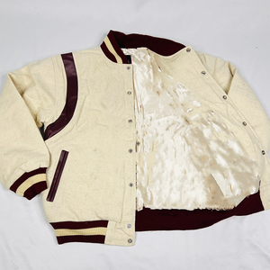 Chaqueta universitaria retro de béisbol personalizada para hombre, de lana gruesa, cuello alto informal, cálida para invierno, estilo urbano, con bordado y calefacción. - Product Image 6