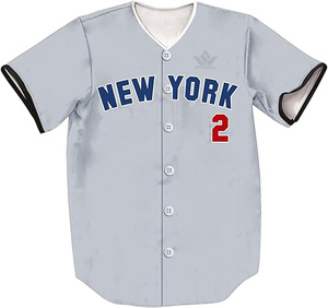 Camiseta de Béisbol de Nueva York para Hombre, Manga Corta, a Rayas, de Poliéster, Absorbente de Humedad, con Botones al Frente, Corte Regular, Uniforme de Equipo - Product Image 4
