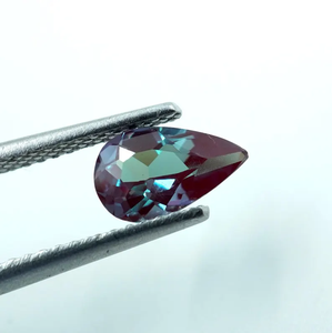 Piedra preciosa de alejandrita cultivada en laboratorio natural, 0,80 ct, forma de pera, facetada, para fabricación de joyas, 8x5x3 mm - Product Image 6