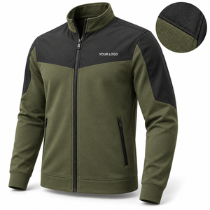 Chaqueta Deportiva con Cuello Alto, Paneles en Contraste, Tejido Doble de Poliéster, Chaqueta de Alto Rendimiento, Logotipo Personalizado, Ropa Deportiva para Equipos, Proveedor OEM - Product Image 1