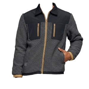Veste de travail d'hiver pour homme SAFETECH, coupe-vent, avec doublure en laine, poches multifonctions, fermeture éclair, pour la construction - Product Image 1