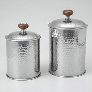 Boîte de rangement en métal pour thé, café et sucre, en acier inoxydable, pour la cuisine - Product Image 4