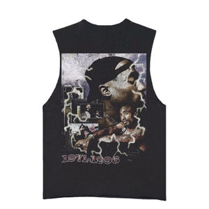 Débardeur de sport oversize pour homme, coupe personnalisée, avec impression graphique, effet délavé à l'acide, style muscle - Product Image 4