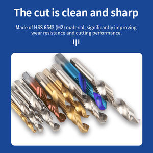 Broca y Macho Combinados HSS, Broca de Roscado Compuesta con Ranura Espiral y Recubrimiento de TiN, Herramienta de Roscado M3 M6 M8 M10 M12 - Product Image 4