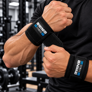 ผ้าพันข้อมือลายพราง Rhino Fitness แบบมีแถบตีนตุ๊กแก สำหรับยกน้ำหนักและฝึกซ้อมในยิม - Product Image 1