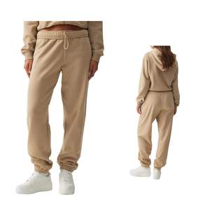 Pantalones deportivos de felpa extragrandes para mujer, de cintura alta, de algodón, informales, para estar en casa, con logotipo personalizado, al por mayor, pantalones deportivos para gimnasio para mujer - Product Image 1