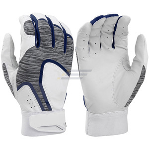 Gants de frappe de baseball sur mesure de haute qualité en gros |   Cuir gauche/droit respirant, série rouge, marine, gris - Product Image 1
