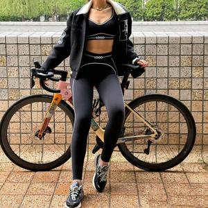 Conjunto Deportivo de Yoga para Mujer ALOIDE, Bra Deportivo y Leggings, 2 Piezas, Cómodo, Elástico, Transpirable, Tela de Spandex/Poliéster, Elasticidad en Cuatro Direcciones - Product Image 6