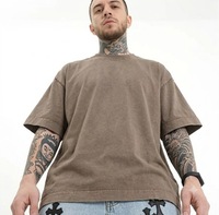 T-shirts Homme Effet Délavé Personnalisables – Design Uni, Coupe Oversize, Manches Courtes, 180 Grammes, Tricoté – Nouveauté Été