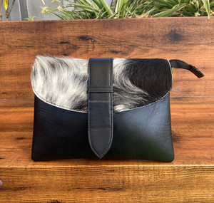 Sac à main en cuir de vachette naturel avec bandoulière en cuir de vachette Western Sac à main élégant à usages multiples au design unique - Product Image 3