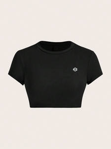 Haut court pour femme imprimé Y2K, personnalisé en usine, en coton de haute qualité, séchage rapide, décontracté, pas cher - Product Image 2