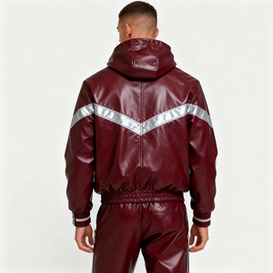 SPORTEX WEARS Custom Logo Casual Winter Lightweight Unisex Leather <b>Tracksuit</b> in Best Price Super Quality - Product Image 3