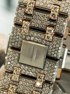 Montre de luxe pour homme en acier inoxydable avec mouvement automatique ETA, style hip-hop, sertie de moissanite, avec boîte - Product Image 2