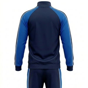 Conjunto Deportivo Premium para Hombre con Cremallera Completa, Franjas en Contraste, Poliéster, Ropa de Gimnasio, OEM ODM - Product Image 3