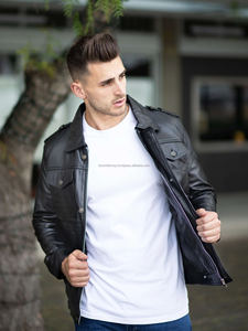 Chaquetas de cuero de bajo precio Classic Quick Dry Mens Genuine 100% Chaqueta de cuero para hombres - Product Image 6