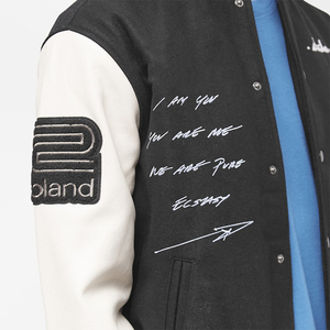 Custom Patchwork <b>Men</b> Varsity <b>Jacket</b> Streetwear Embroidery Letterman <b>Jacket</b> Leather Sleeve Unisex Hip Hop Bomber <b>Baseball</b> <b>Jacket</b> - Product Image 4