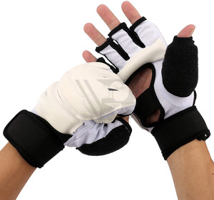 Gants de combat MMA demi-doigts en cuir de vachette doré haute performance, nouveau style, pour adultes – Meilleure vente à prix d'usine - Product Image 5