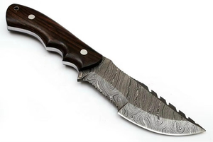 Cuchillo de Supervivencia Táctico Portátil de Acero Inoxidable con Hoja de Acero Inoxidable y Mango de Madera de Nogal para Camping, con Funda - Product Image 5