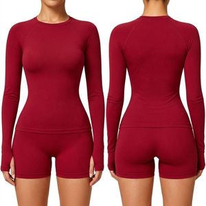 Haut de yoga personnalisé pour femme, en nylon et élasthanne, ajusté, à manches longues, pour la gym, le Pilates, l'exercice et l'entraînement actif - Product Image 3