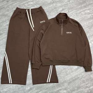 Conjunto Deportivo de Dos Piezas para Mujer, Cuello en V, Alta Elasticidad, 100% Algodón, Transpirable, Ecológico, Reversible - Product Image 1