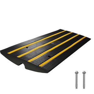Rampe per vialetti in gomma per impieghi gravosi con altezza di 2,6 pollici, capacità di carico di 33069 libbre, per soglie, ponti e marciapiedi - Product Image 1