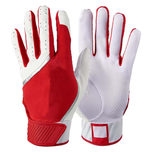 OEM Leather Left Baseball Batting Gloves <b>Hook</b> Loop Closure Durable Fit Customizable Eco-Friendly Team Orders Custom Logo XXL - Product Image 3