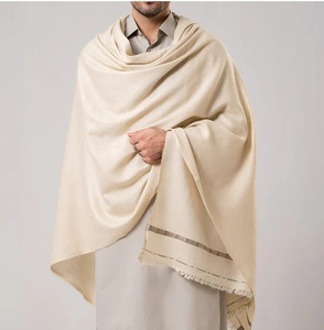 Wholesale Premium Quality Long Muslim Men Silk <b>Shawl</b> Soft Winter Breathable Quick Dry Knitted Kashmiri <b>Wedding</b> OEM - Product Image 4