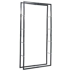 Support à bois de chauffage en acier noir 39,4''x9,8''x78,7'' Accessoire pour cheminées - Product Image 2