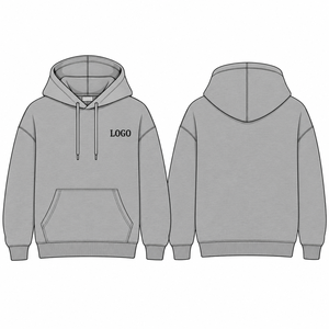 เสื้อฮู้ดพิมพ์ลายตามสั่ง 3 มิติ สำหรับผู้ชาย ผ้าโพลีเอสเตอร์ ทรงโอเวอร์ไซส์ เสื้อฮู้ดเปล่าสำหรับพิมพ์ลายเอง เสื้อฮู้ดแบบสวมหัวสำหรับผู้ชาย - Product Image 2