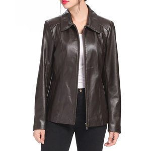 Veste en cuir véritable pour femme, design et couleur personnalisables, vestes en cuir pour femmes adultes, vêtements de mode. - Product Image 3