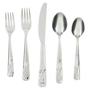 Stylish stainless steel metal cutlery set durable rust resistant flatware utensils for dining table kitchen restaurant hotel use - Product Image 6